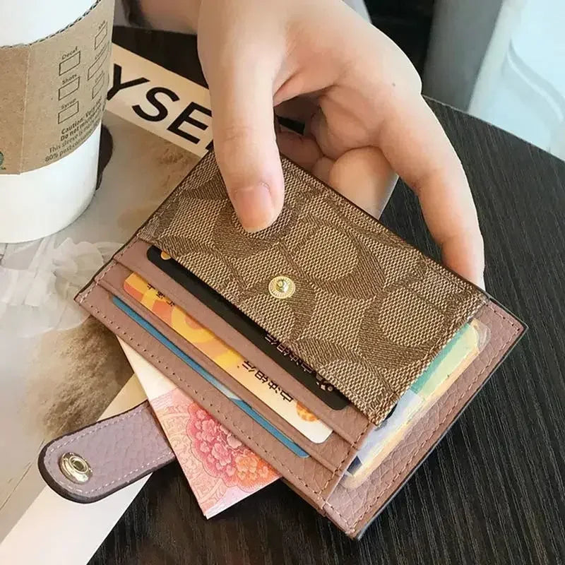 Compact Travel Wallet for Women | RFID Card Holder with Coin Purse