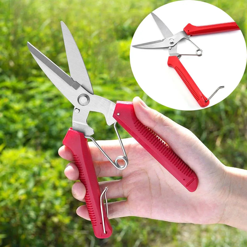 190mm Straight Head Pruning Shears | Stainless Steel Garden Scissors