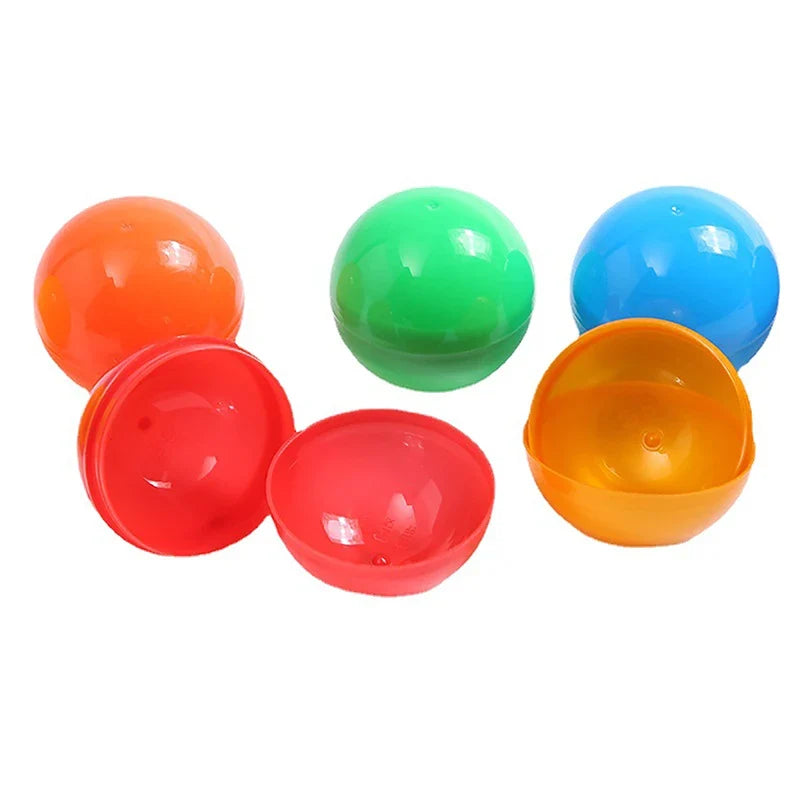 50 Clear Plastic Capsules for Party Favors and Vending Machines | 32mm