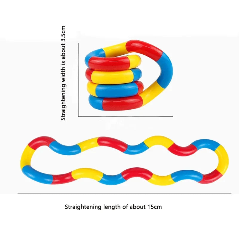 Tangle Fidget Toy | Twisting Sensory Hand-Eye Coordination Anxiety Relief Finger Toy for Kids and Adults