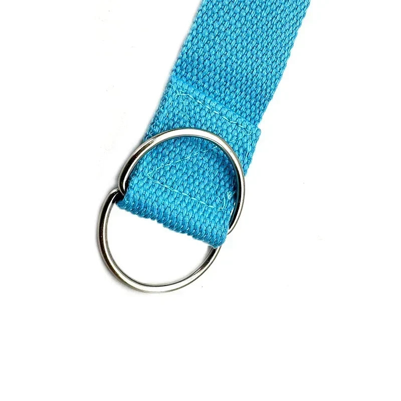 1.8m Cotton Yoga Strap with D-Ring Buckle | Adjustable Stretching Aid for Flexibility