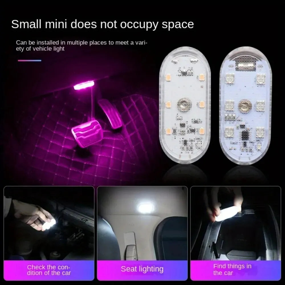 Wireless LED Car Interior Lights | USB Rechargeable Ceiling Lamp, Reading Light & Door Light