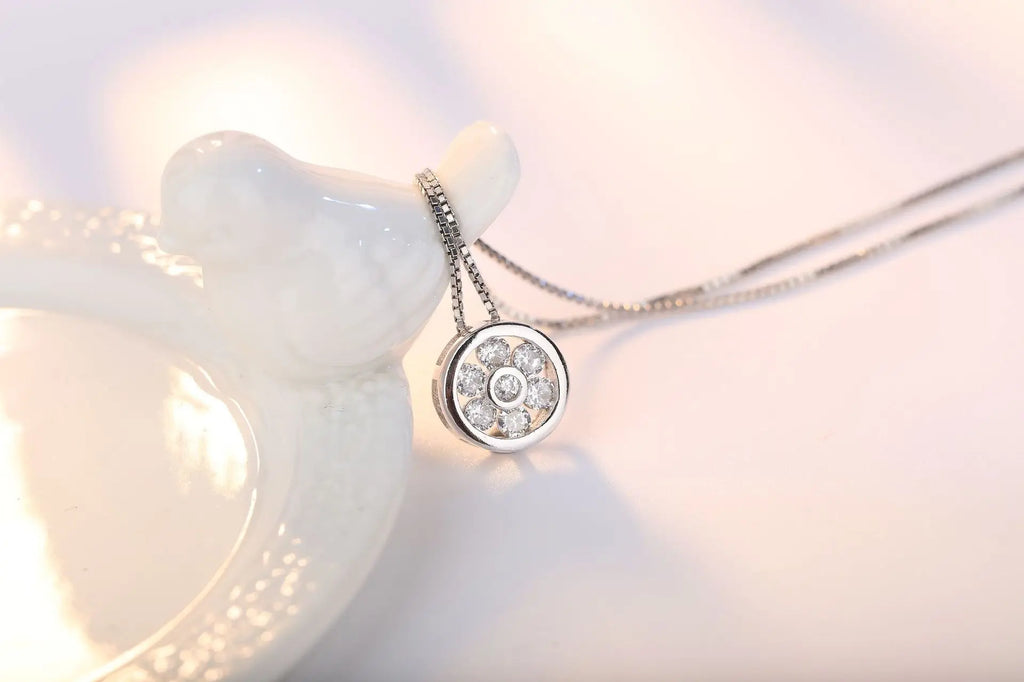 925 Sterling Silver Necklace Zircom for Women 18k Gold Plated Jewelry Pendant Birthday Party Gift Jewelry Gift New N12