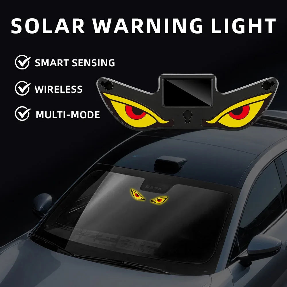 Devil's Eye Car Window Light | Solar and USB-C Rechargeable Warning Lamp