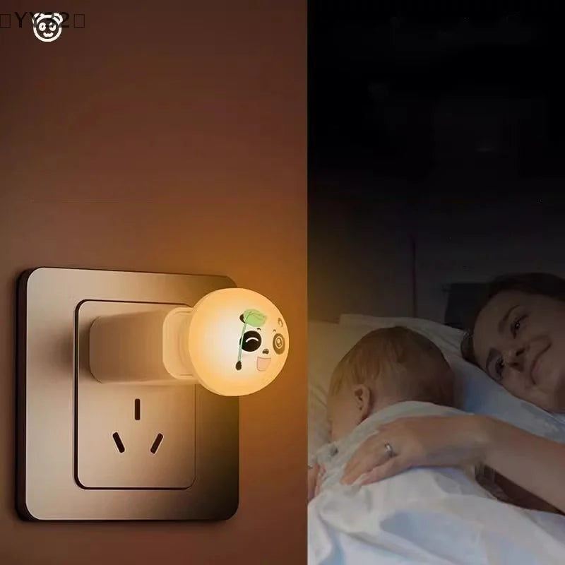 USB Panda Smart Voice Controlled Night Light | AI-Powered Bedside Lamp for Kids and Adults