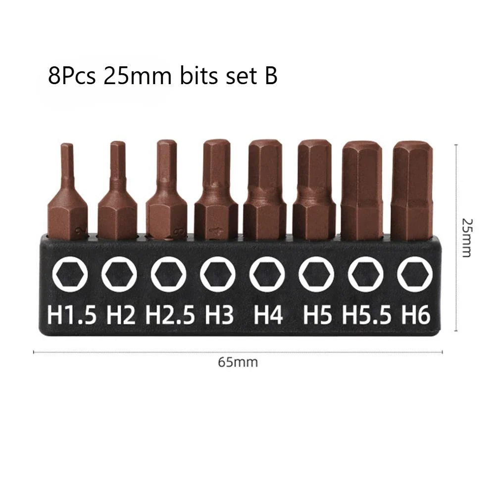 1/4 Screwdriver Bits Set 25mm 50mm S2 Alloy Steel | Professional DIY Hand Tool Kit