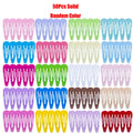 50Pcs/Lot Alloy Hair Accessories Children Hairpin Print Flower Cartoon Hairclip Solid Candy Color Head Barrettes Girls Headdress