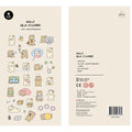 Korean Import Suatelier Cat Daily Life Cartoon Sticker Set | Paper Stickers for Scrapbooking Journaling