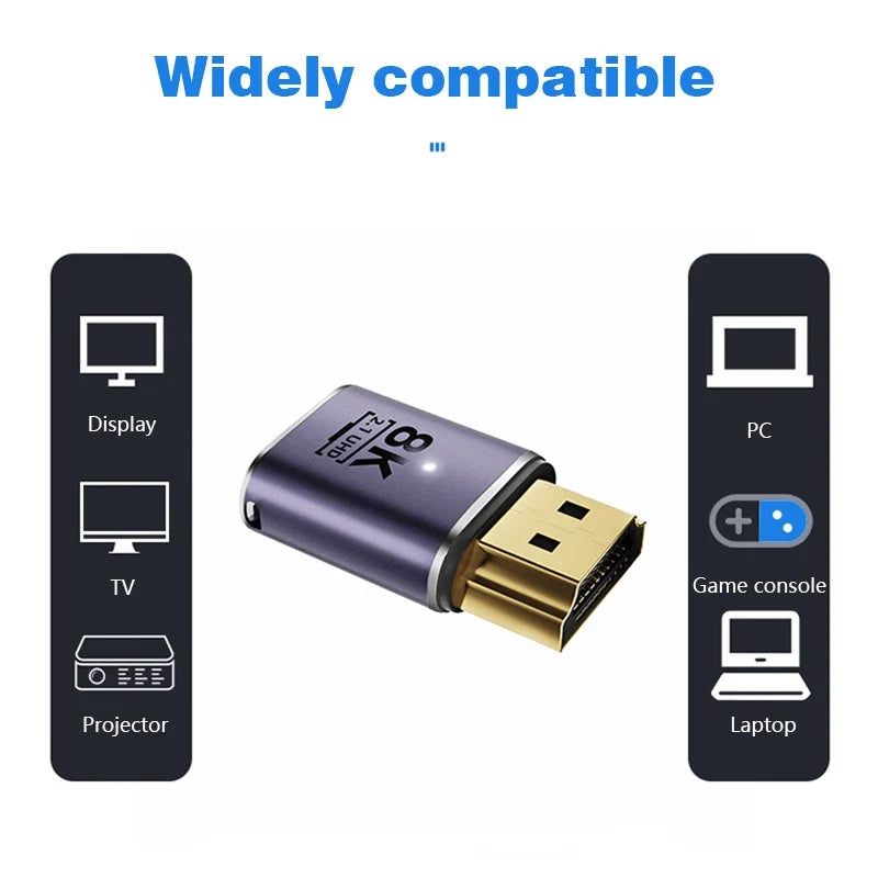 HDMI-Compatible Adapter | Mini and Micro HDMI to HDMI 2.1 Converter 48Gbps 8K60Hz 4K120Hz