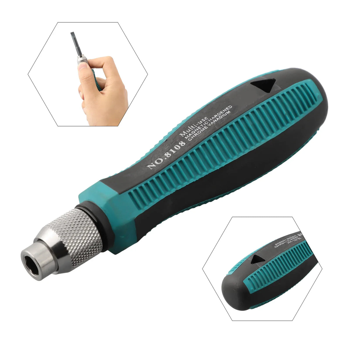 1/4'' Hex Screwdriver Handle Magnetic Self-Locking Bit Holder | VIBRATITE
