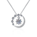 925 Sterling Silver Necklace Pendant Shining Zircon for Women Wedding Jewelry Engagement Charm Party Gift