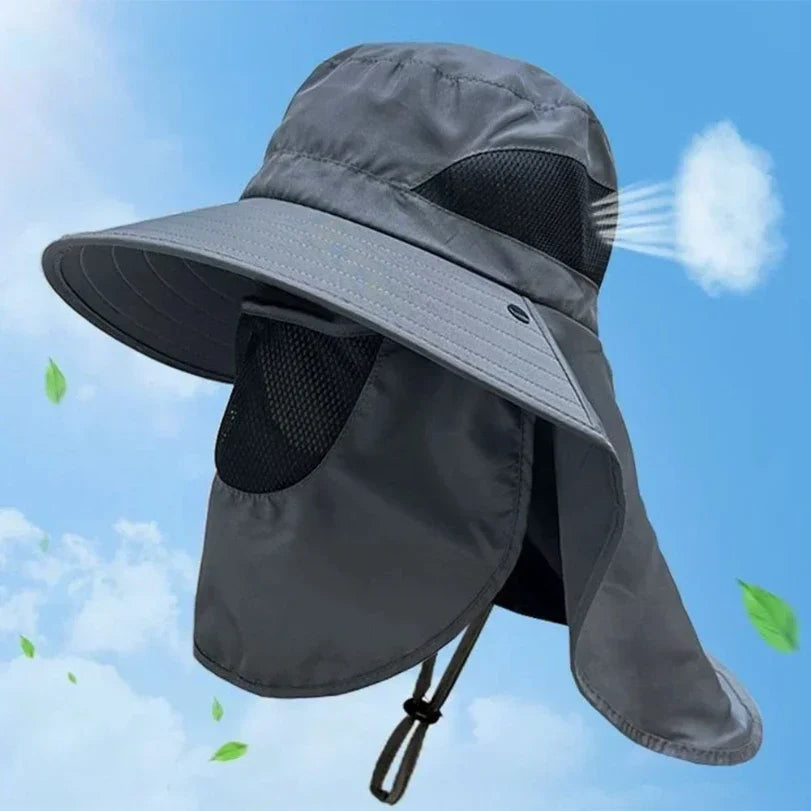 All-Season Outdoor Sun Hat | UV Protection Fishing Cap with Neck Flap