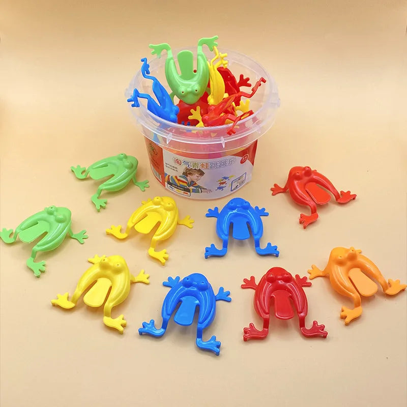 Frog Jumping Fidget Toy Set | Mixed Color Stress Relief Party Favors