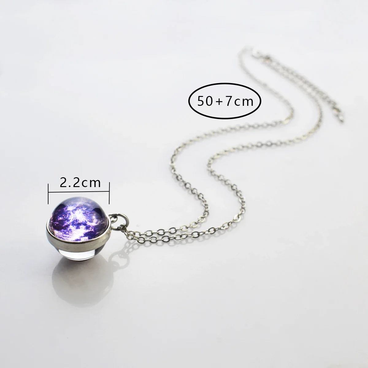 Solar System Glass Ball Pendant Necklace | Astronomy Galaxy Jewelry