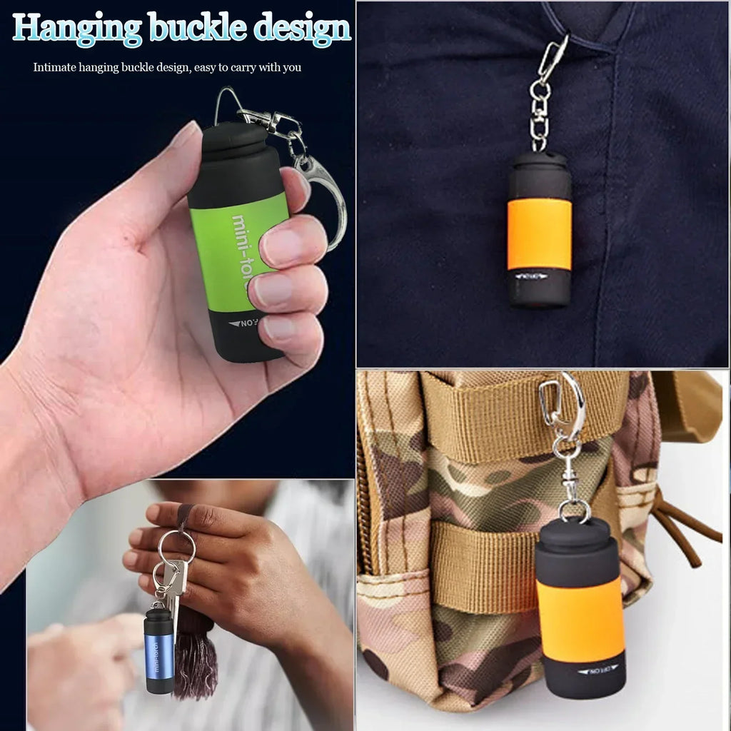 Portable Mini Flashlight Keychain Light | USB Rechargeable LED Keychain Torch