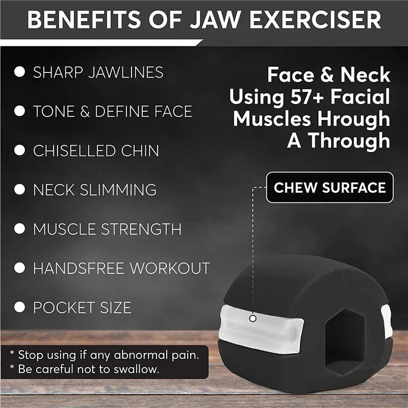 Jawline Exerciser with Storage Box | Silicone Chew Bite Trainer for Facial Muscle Toning