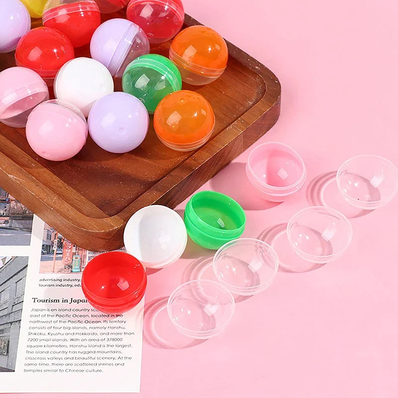 50Pcs Clear Plastic Capsules 32mm | Surprise Toy Containers for Vending Machines