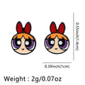 Cartoon Animal Stud Earrings | Cute Stainless Steel Pierced Jewelry for Women
