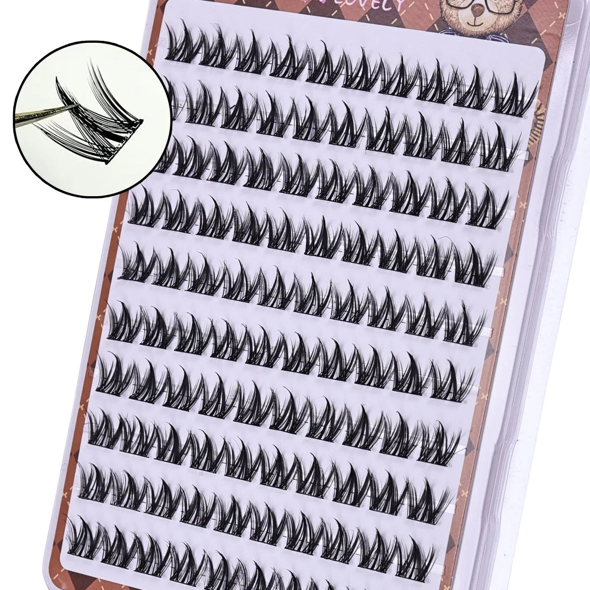 Glue-free Thick Natural Curling Self-adhesive False Eyelashes with W-shaped Design for Voluminous Manga Eyes