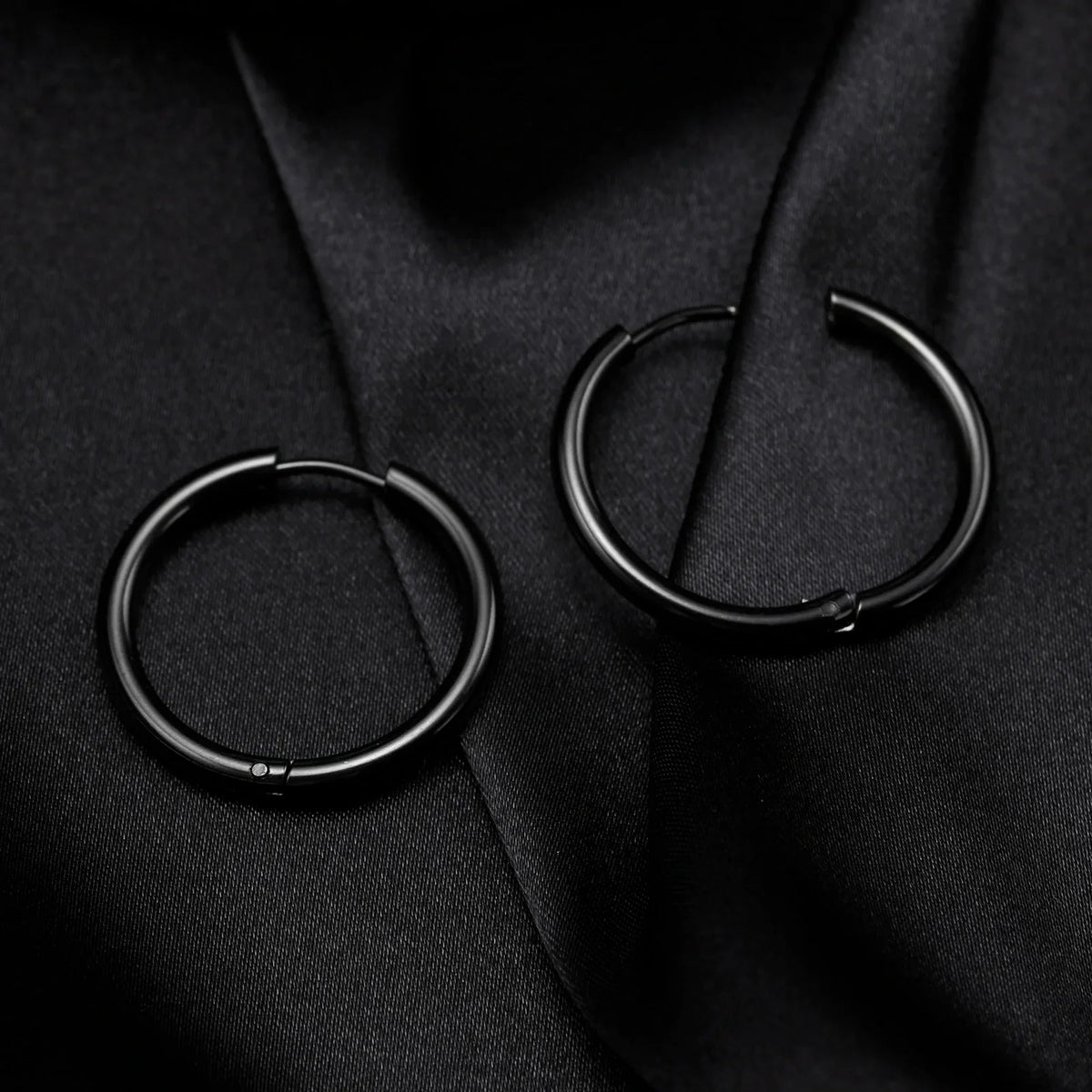 Classic Stainless Steel Hoop Earring for Men Boys | Anti Allergy Metal Huggies Earring