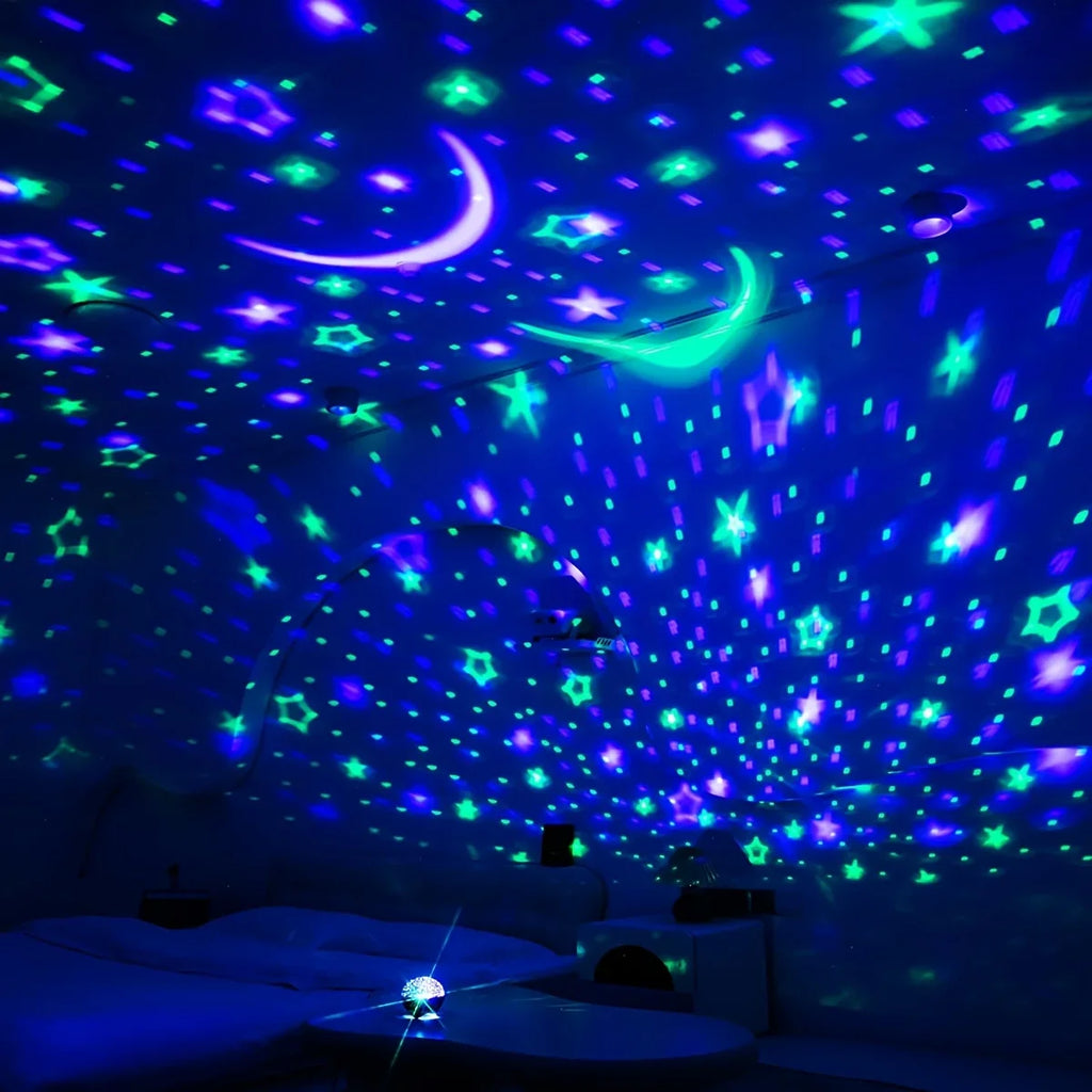 Starry Sky Projector with Moon and Stars | Night Light for Kids Room