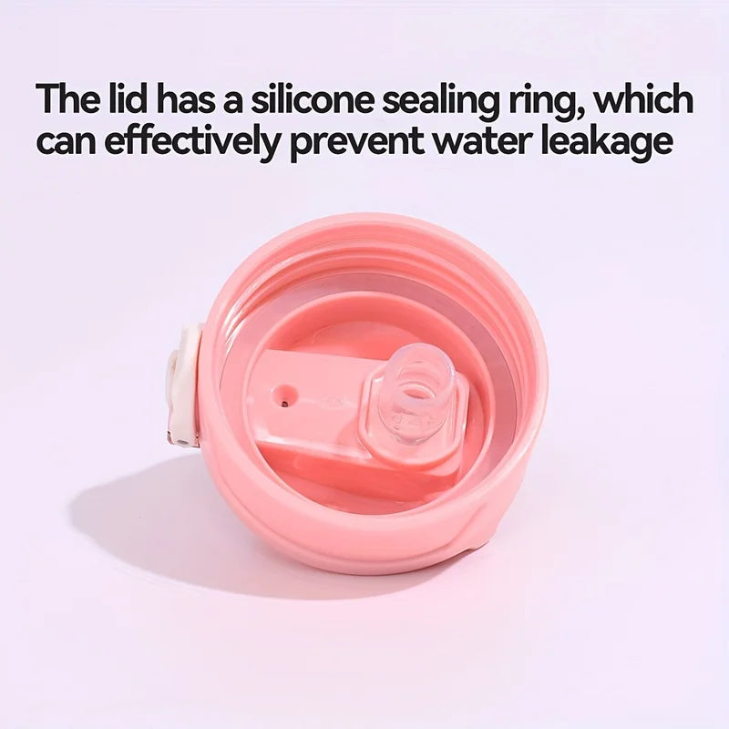 900ml Sports Water Bottle with Time-Tracking Straw | Leak Proof and Locking Flip Cover
