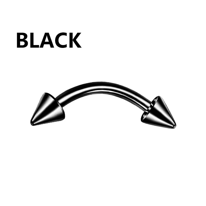1/5Pcs Eyebrow Lip Piercing Banana Shape Lip Ring Stainless Steel Curved Barbell Stud Helix Navel Cartilage Earring Body Jewelry