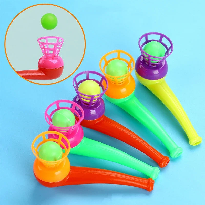 20PCS Suspended Blow Pipe Blow Ball Game | Children Balance Training Floating Ball Toy