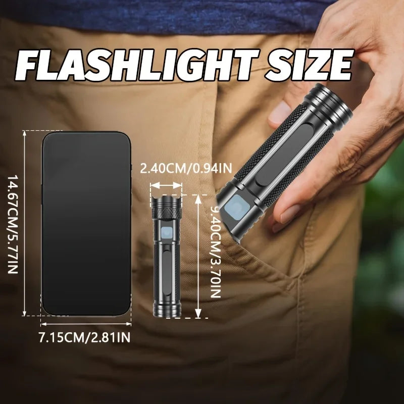 365nm UV Flashlight Black Light | Rechargeable Mini Wood's Lamp for Detection