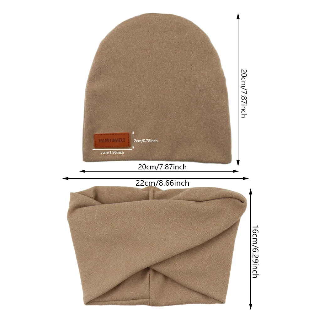 Soft Baby Turban Hat and Scarf Set | Faux Cashmere Winter Headwear for Newborns and Kids