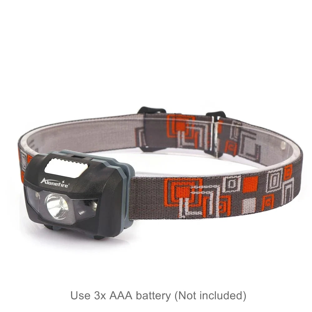 3W White Red Strobe Light LED Headlamp | Lightweight Portable Headlamp for Outdoor Hiking, Camping, and Climbing