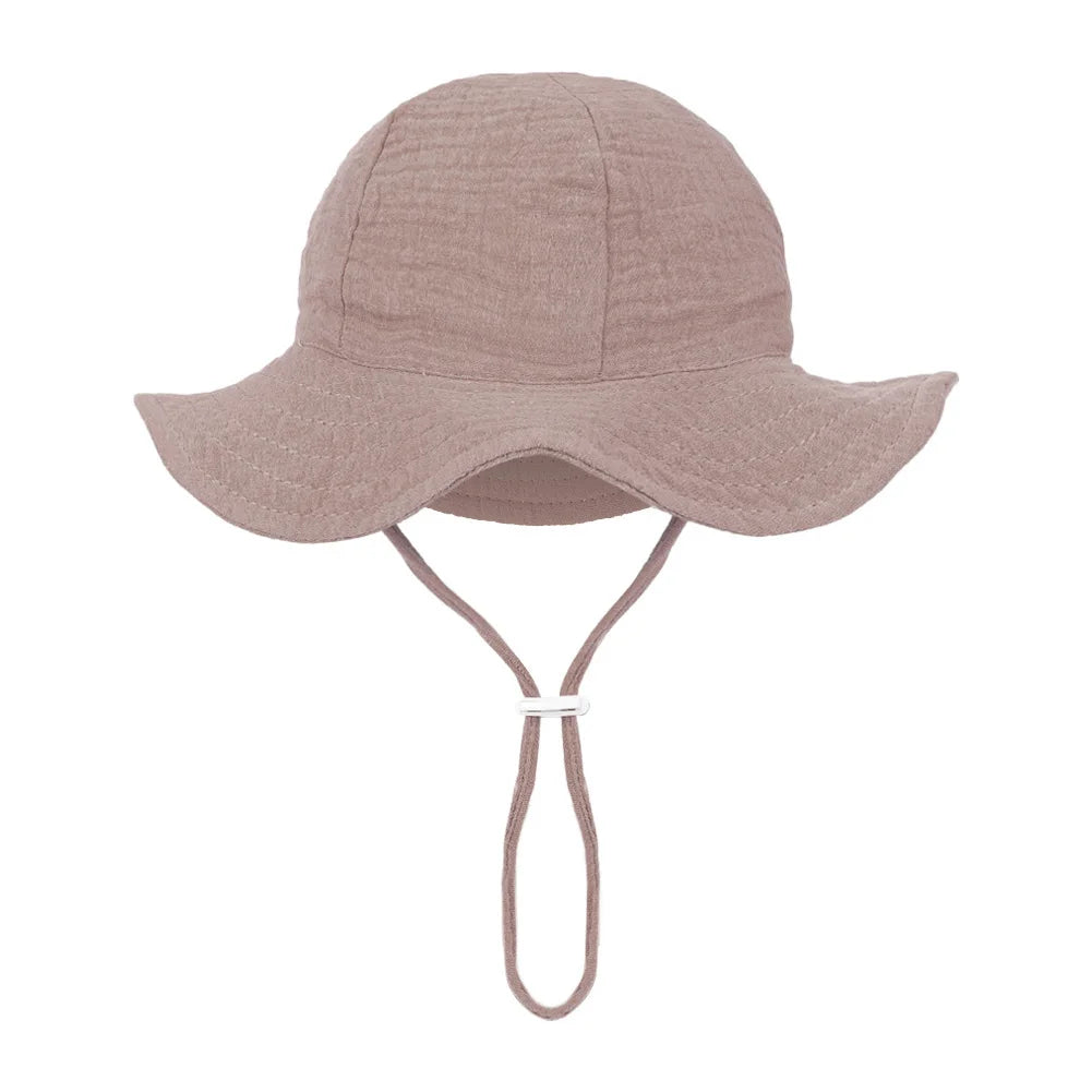 Baby Cotton Bucket Hat | Unisex Sun Protection Hat for Infants 3-12 Months