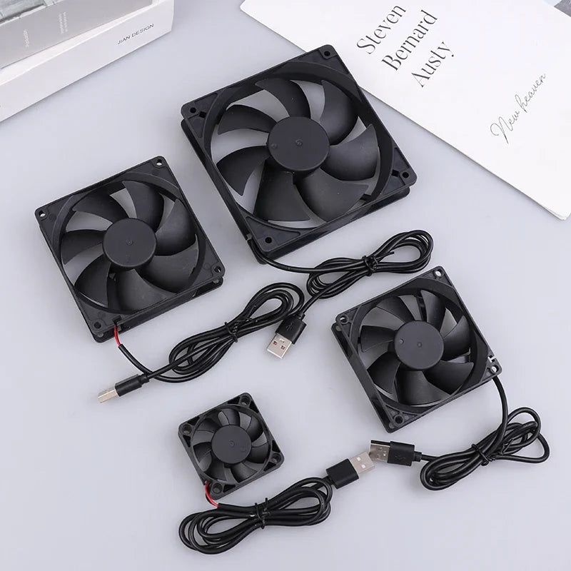 USB Brushless Cooling Fan | 5V Quiet Computer Router Cooler for Electronics