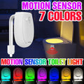 Smart Toilet Seat Night Light | PIR Motion Sensor RGB LED Lamp