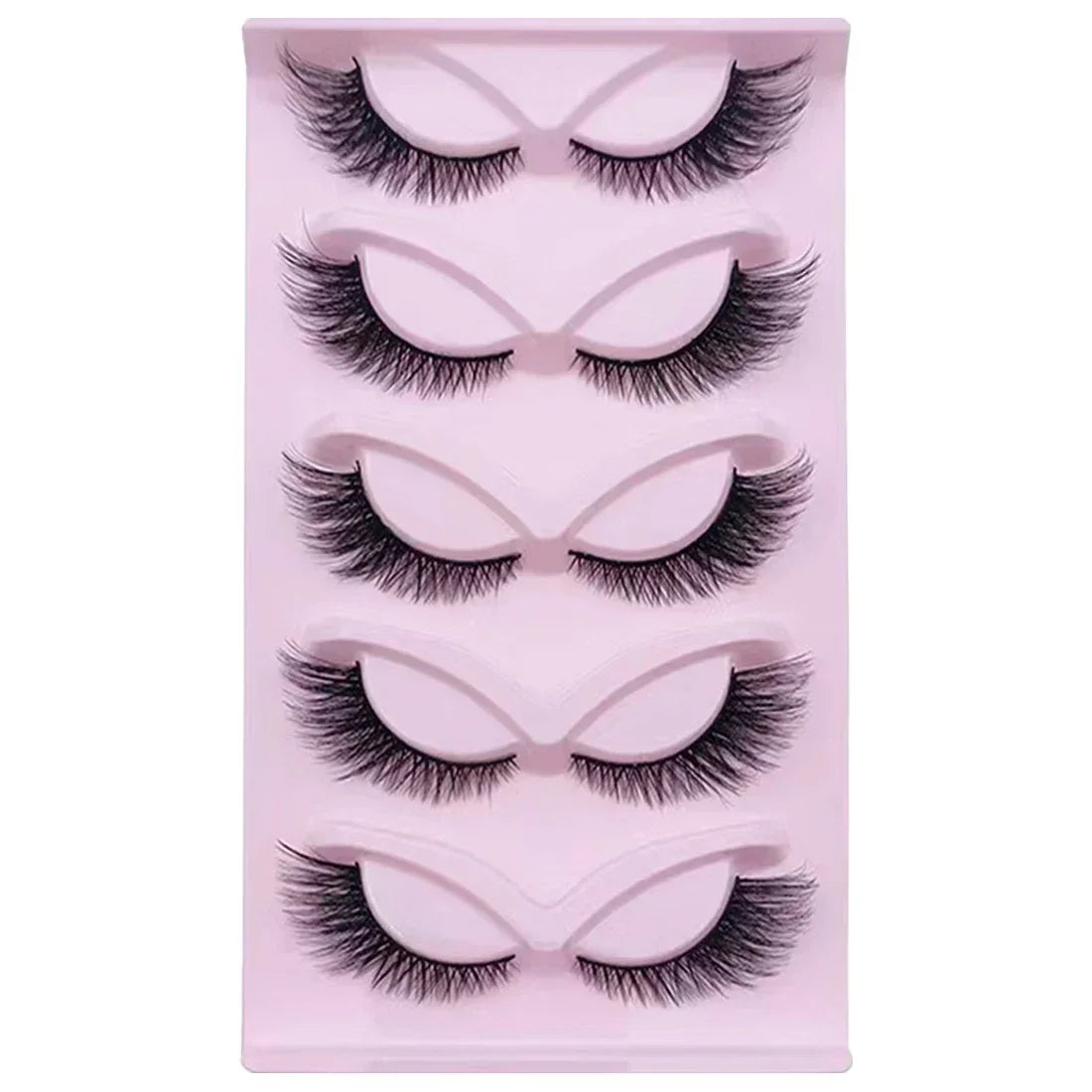 5 Pairs Cat Eye Lashes Long Lashes Cat Eye Look Wispy Lashes Eye End Elongated Strip Thick False Eyelashes