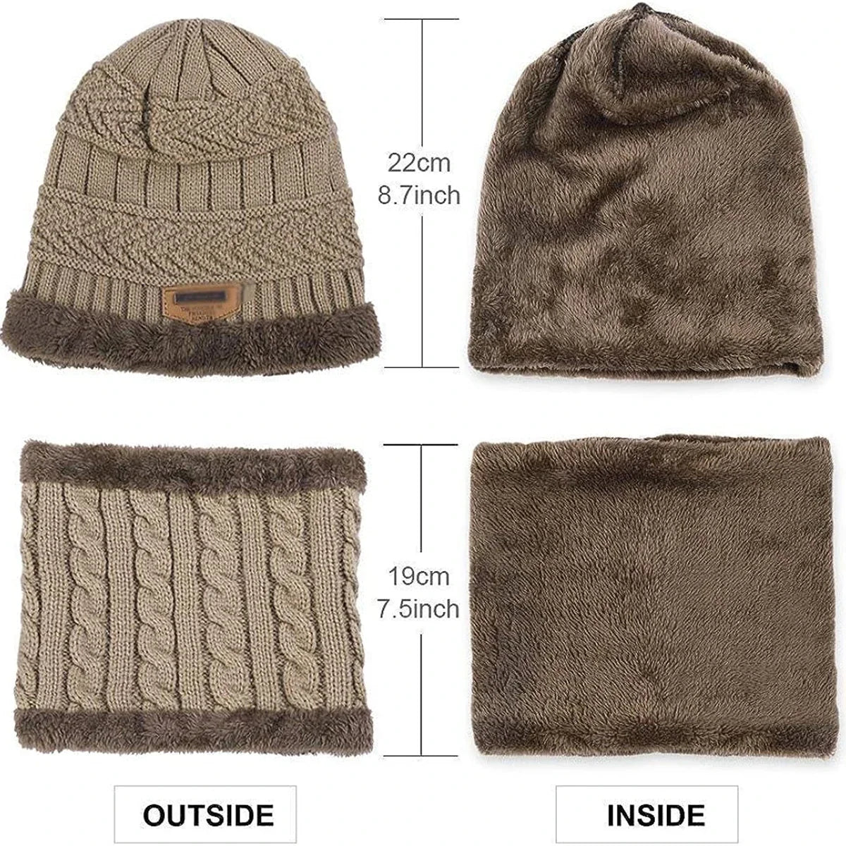 Kids Warm Knitted Hat and Scarf Set | Winter Accessories for Children
