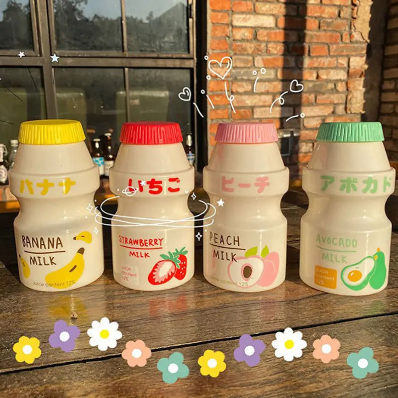 480ml Kawaii Plastic Water Bottle for Girls | Cute Reusable Drinkware
