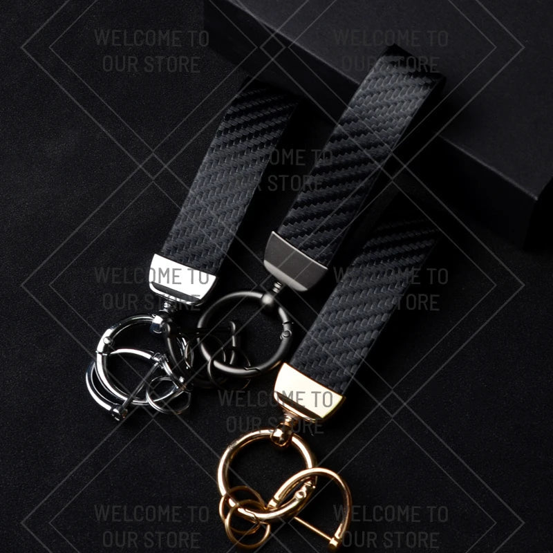 Skoda VRS Carbon Fiber Keychain | Car Emblem Key Ring for Citigo Kodiaq Yeti Rapid Fabia