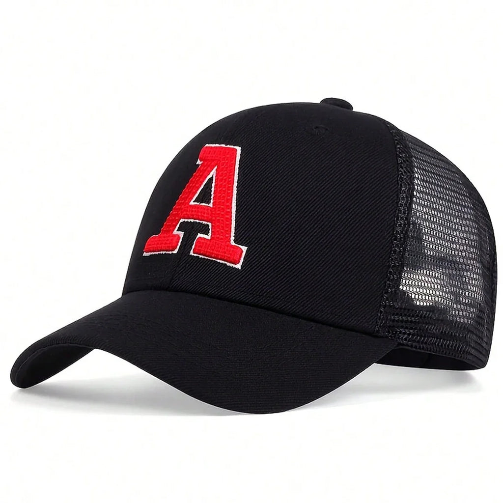 Unisex A Letter Embroidered Baseball Cap | Spring Summer Outdoor Adjustable Sun Hat