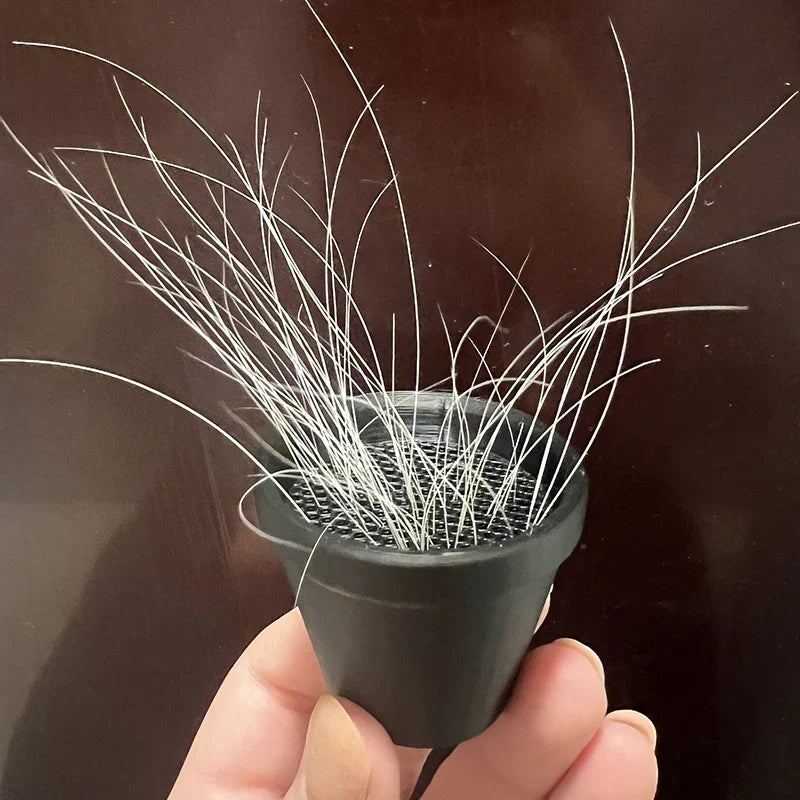 Mini Flower Pot Cat Whisker Holder | Pet Fur Collector Desktop Keepsake