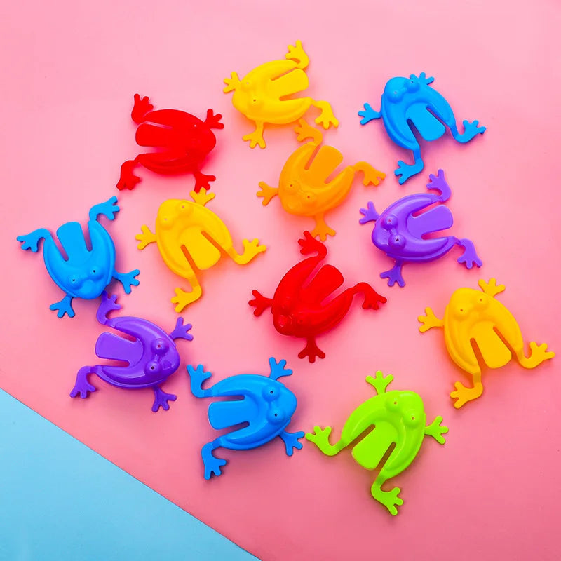 Frog Jumping Fidget Toy Set | Mixed Color Stress Relief Party Favors