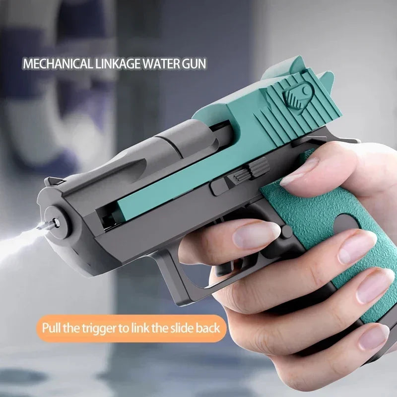 Mini Water Pistol | Mechanical Continuous Firing Water Gun for Summer Pool Play