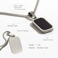 Classic Square Pendant Necklace for Women, Made of Stainless Steel