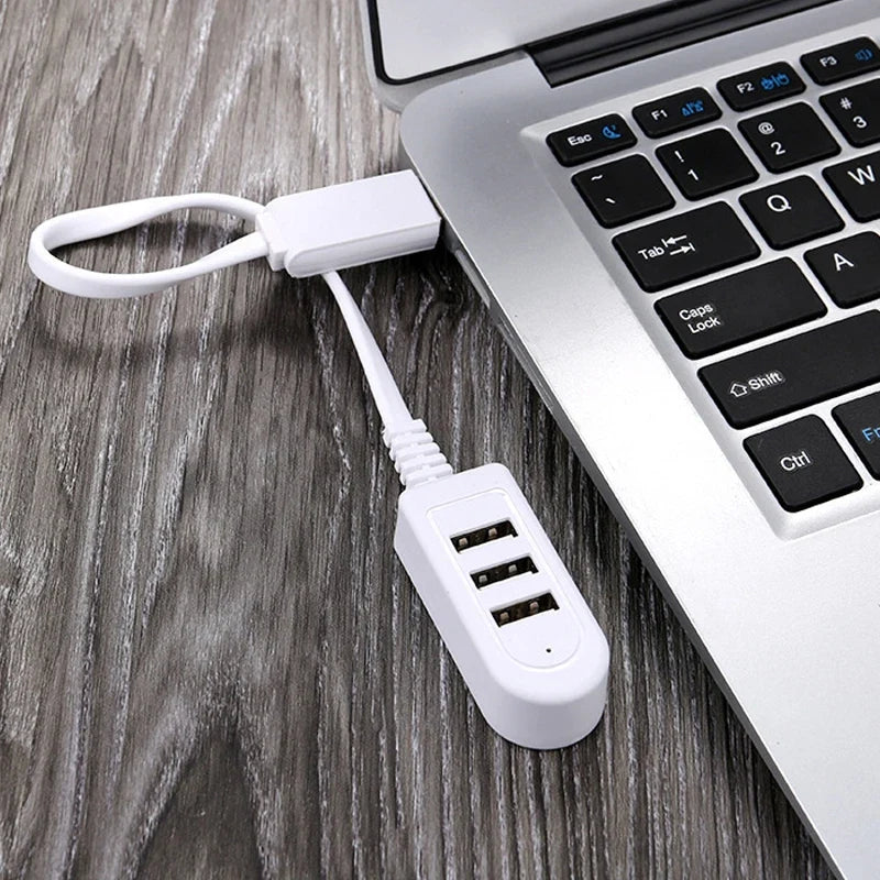 1.2M USB Cable Extension Hub | 3-Port Multi-Charging Splitter