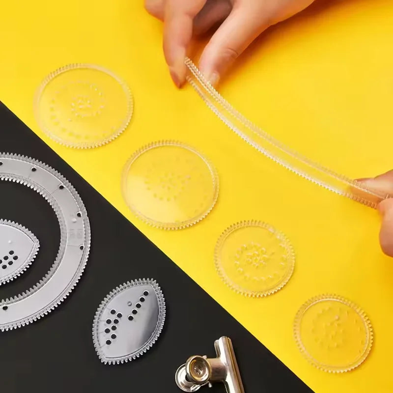 Spirograph Drawing Stencils Set | Creative Gears Geometry Art Kit for Kids