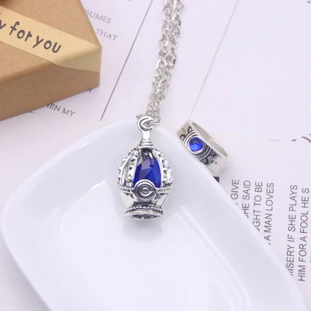Madoka Magica Soul Gem Necklace Set | Kaname Madoka Mami Pendant Jewelry