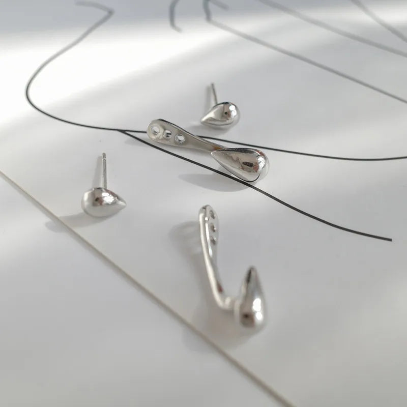 FTCY Water Drop Earrings | Irregular Geometry Claw Stud Earrings for Women