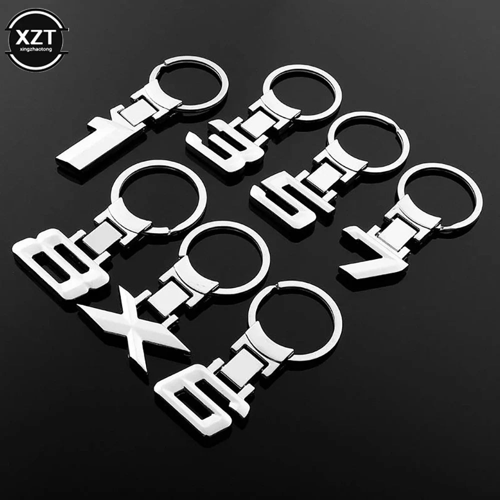 Zinc Alloy Number Emblem Keychain | Car Key Ring for BMW Models
