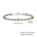 Vnox Men's Stainless Steel Rope Chain Bracelet with Tube Charms | Trendy Cuban Link Wristband