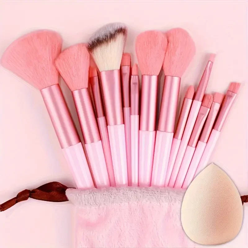 13-Piece Makeup Brush Set | Soft Fluffy Foundation Blush Highlighter Brush Kit